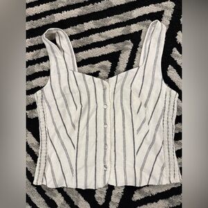 Old Navy Button-Front Striped Blouse